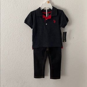 Baby boys polo clothes set